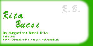 rita bucsi business card